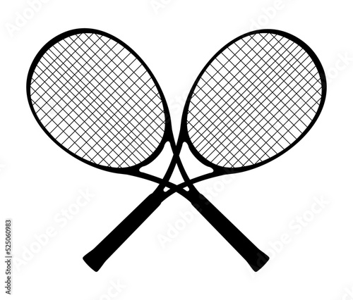Two tennis rackets diagonally