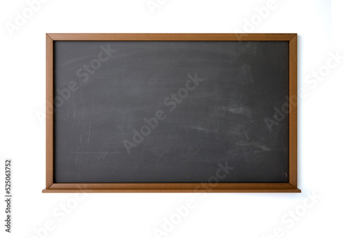 Empty Blackboard on White Wall