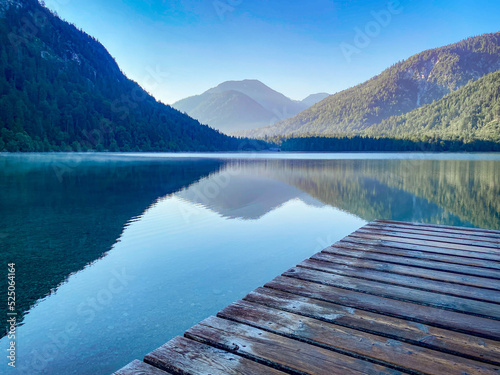 lake and mountains