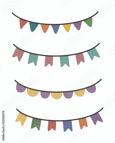 set of ribbons, Garland