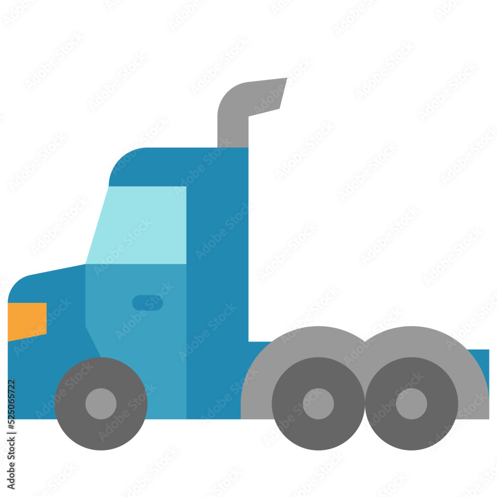 heavy truck flat icon