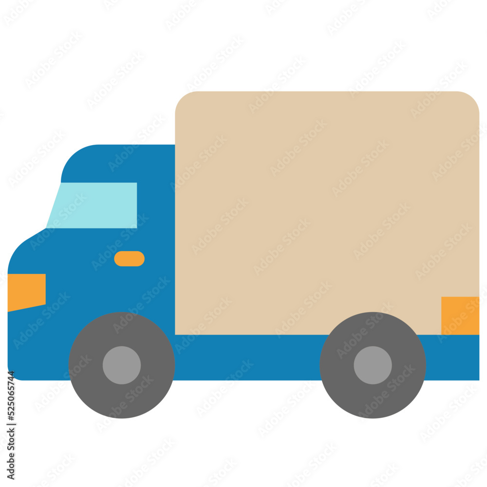 lorry flat icon