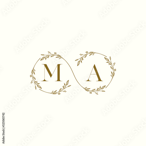 MA infinity wedding logo initial logo design which is good for branding