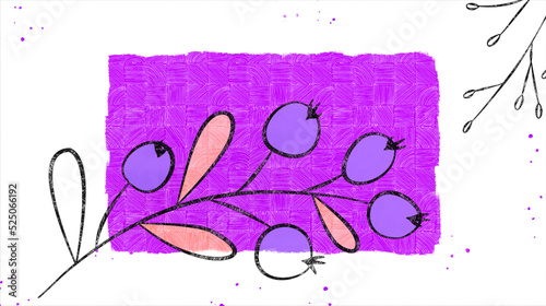 Vector botanical wall arts, with hackberry. Minimalistic and natural. Hackberry and line arts design. Sample text area included.
