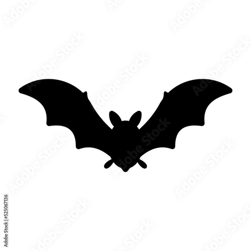 Bat vampire vector. scary ghost bat silhouette Flying out to suck blood on Halloween.