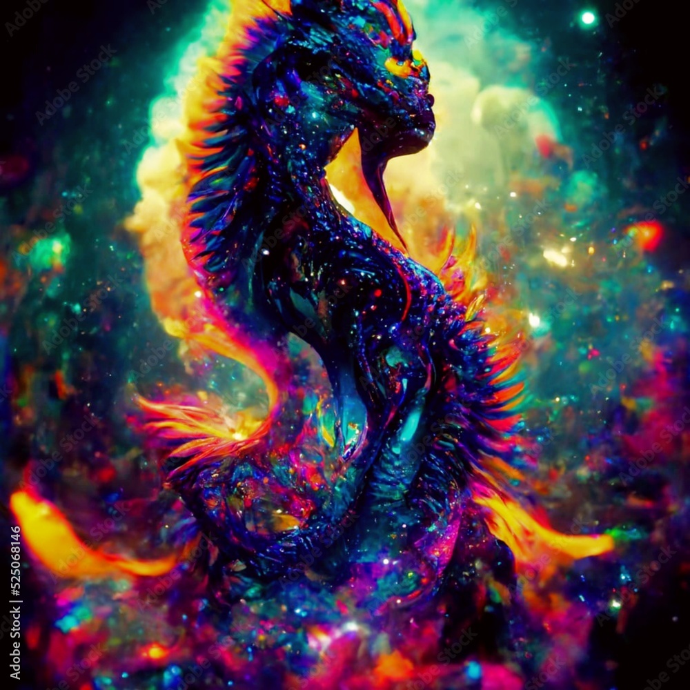 New dragon species (colorful background)