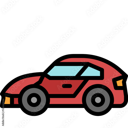 sport car filled outline icon