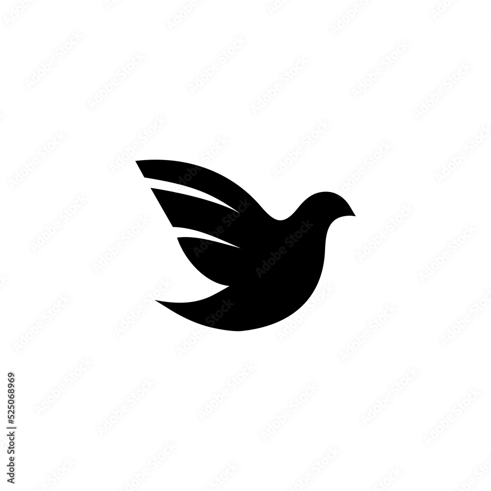 Dove icon isolated on white background Dove icon isolated on white background