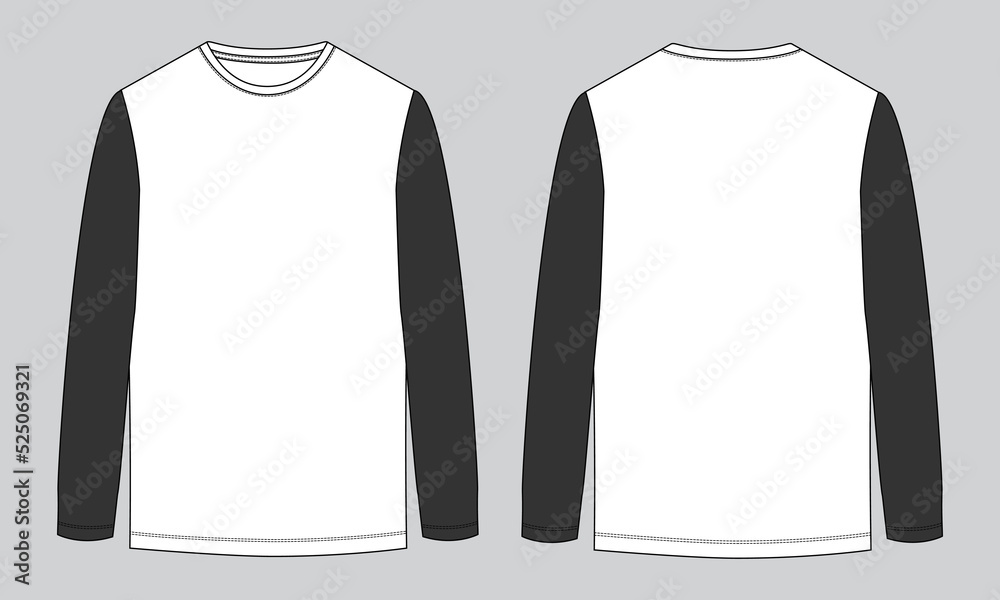 Apparel t-shirt cad design blank t shirt outline Vector Image
