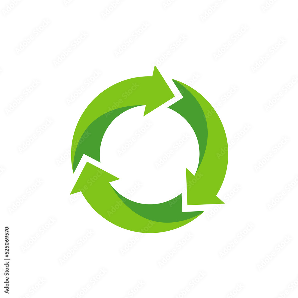 Recycling icon. An arrow that revolves endlessly Reuse concept Recycled. Recycling icon. An arrow that revolves endlessly Reuse concept Recycled.