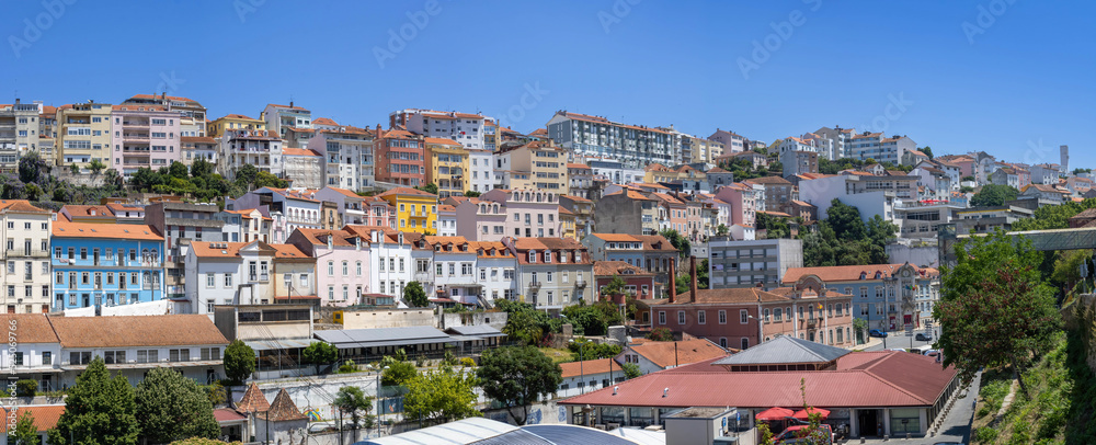 A colorful panorama of Coimbra from Rua Martins de Carvalho