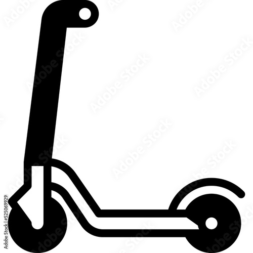 kick scooter solid line icon