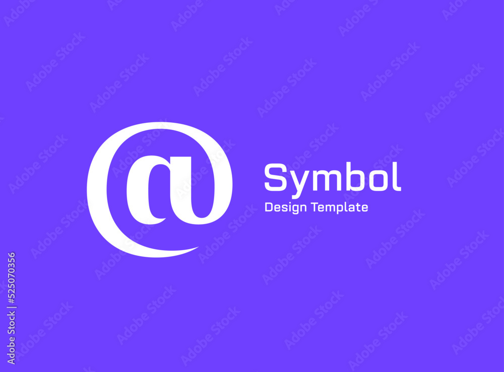 At symbol @ logo icon design template elements At symbol @ logo icon design template elements
