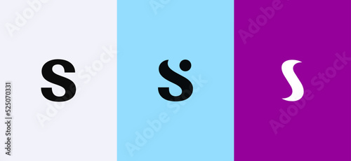 Set of letter S minimal logo icon design template elements