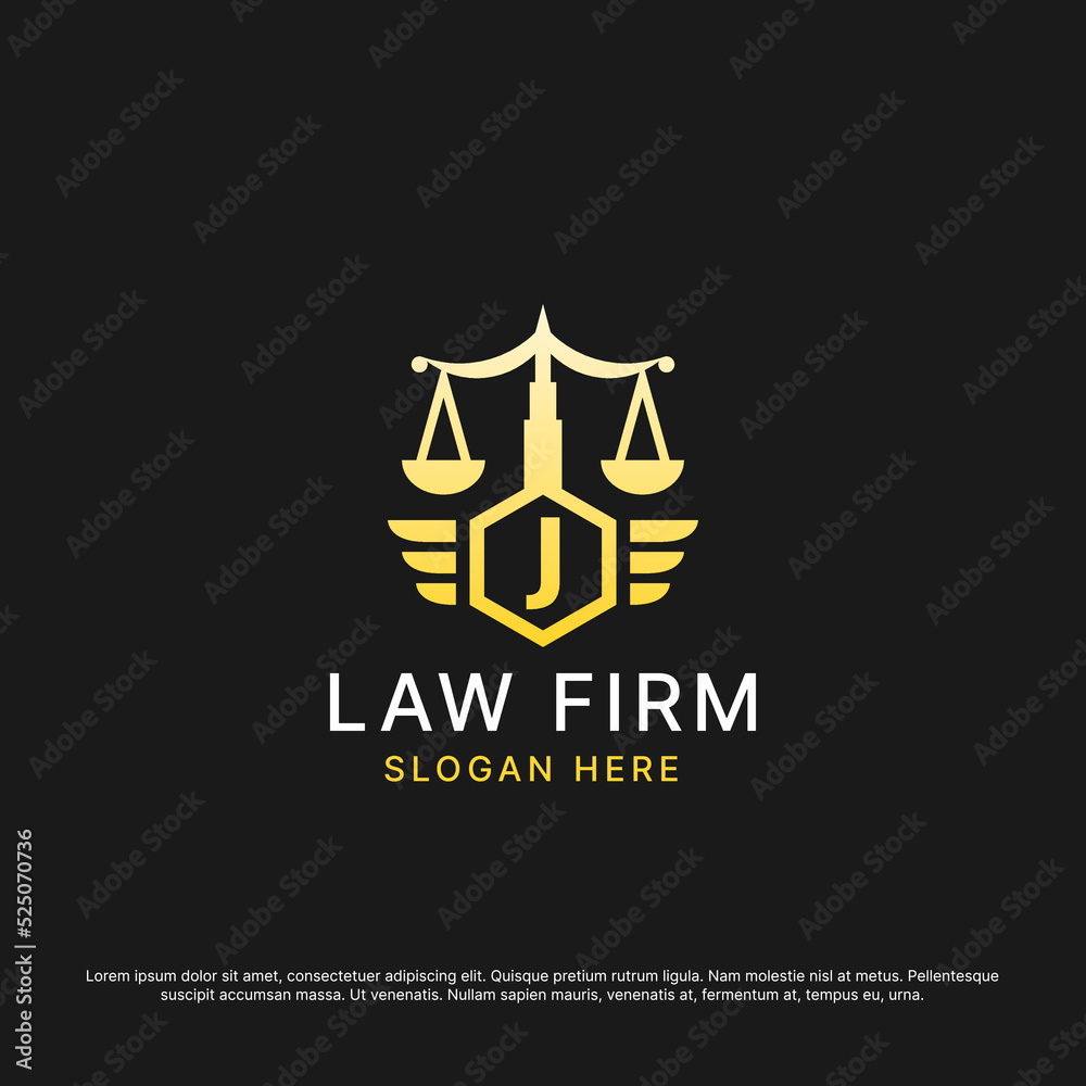Obraz premium Logo Thempalte Law Firm Initial Alphabet Premium Vector