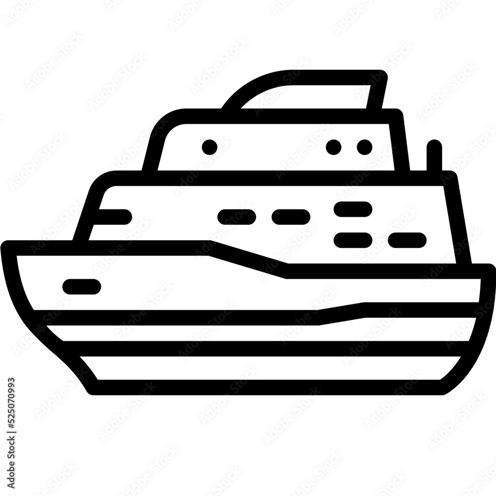 ferry ship line icon ferry ship line icon