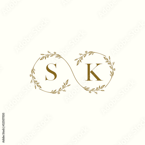 SK infinity wedding logo initial logo design which is good for branding