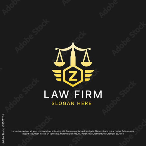 Logo Thempalte Law Firm Initial Alphabet Premium Vector