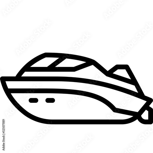 speedboat line icon