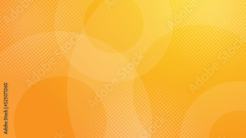 abstract orange background with circular shapes and halftone composition. vector illustration