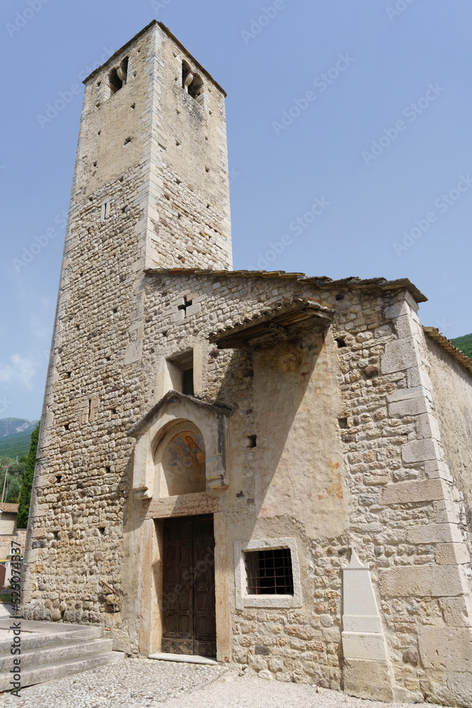 Medieval church of San Zeno at Brenzone, on Garda lake