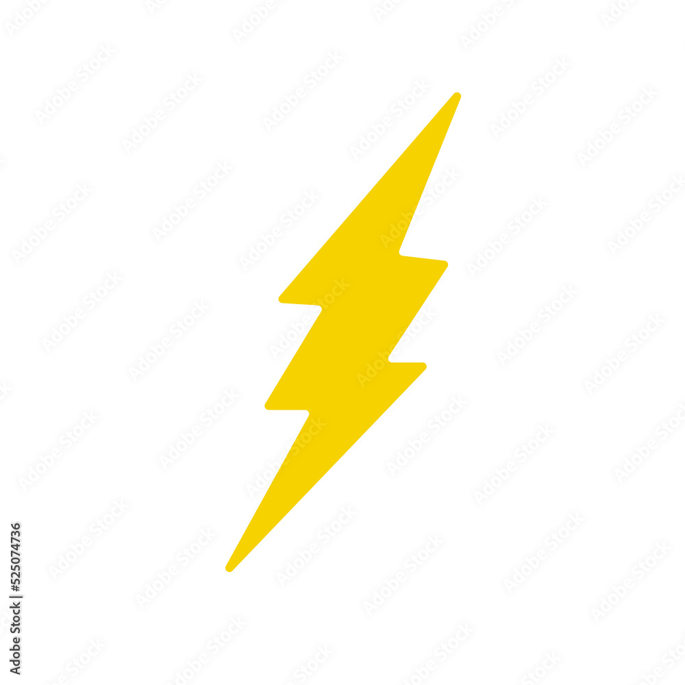 Flat lightning icon set. Simple lightning design Isolated on white background Flat lightning icon set. Simple lightning design Isolated on white background