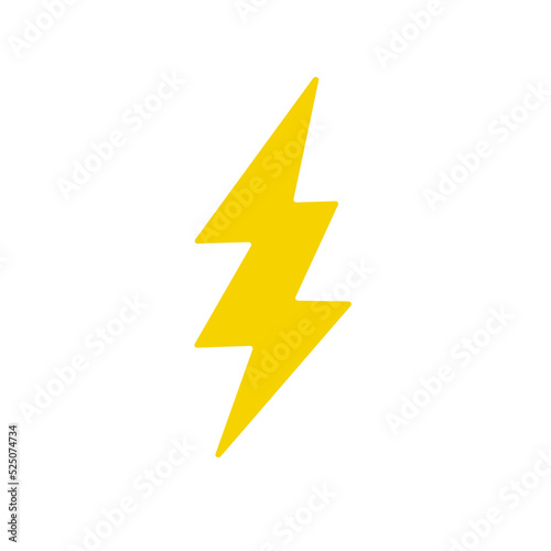 Flat lightning icon set. Simple lightning design Isolated on white background