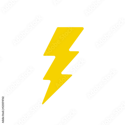 Flat lightning icon set. Simple lightning design Isolated on white background