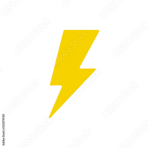 Flat lightning icon set. Simple lightning design Isolated on white background