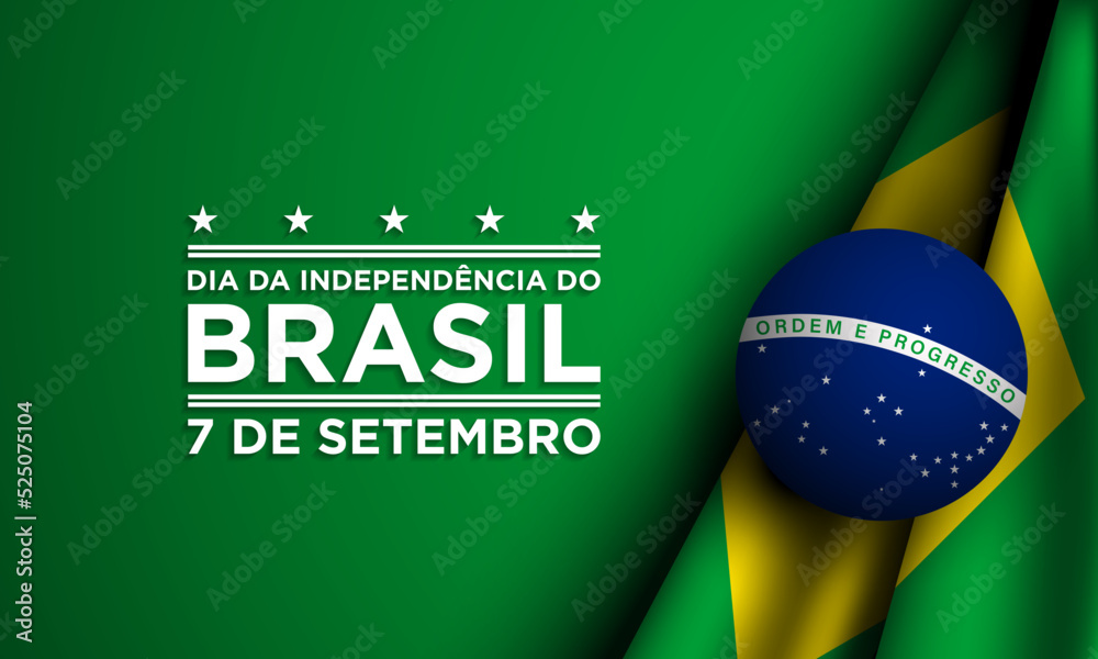 Brazil Independence Day Background Design. Stock Vector