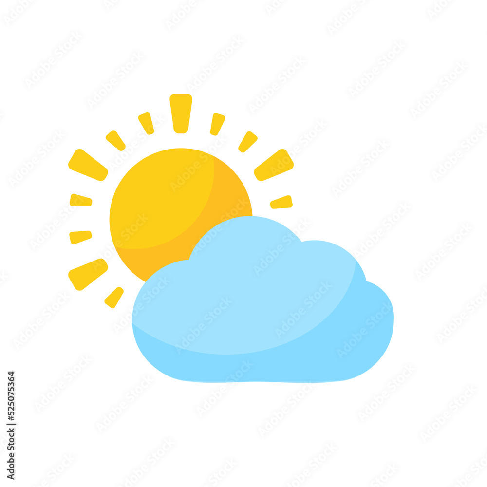 Cute weather icon set. Weather forecast icon isolated on white background. Cute weather icon set. Weather forecast icon isolated on white background.