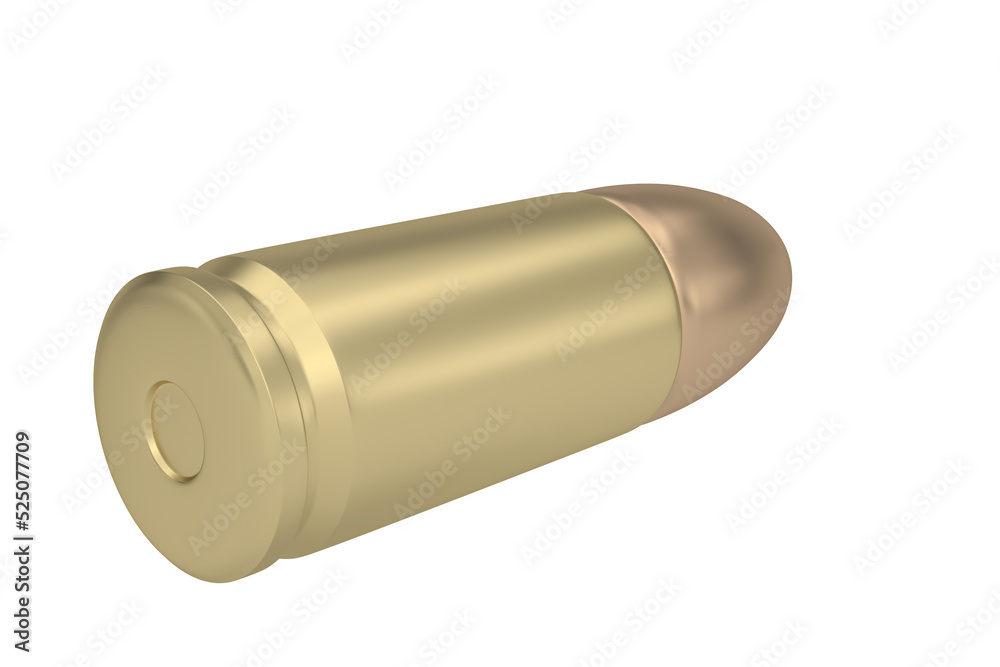 A Big bullet Isolated on white background. 3d illustration A Big bullet Isolated on white background. 3d illustration