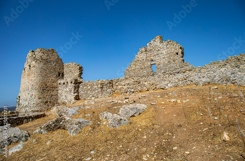 Castle of Asklipio on Rhodes island, Dodecanese islands, Greece, Europa sunny 