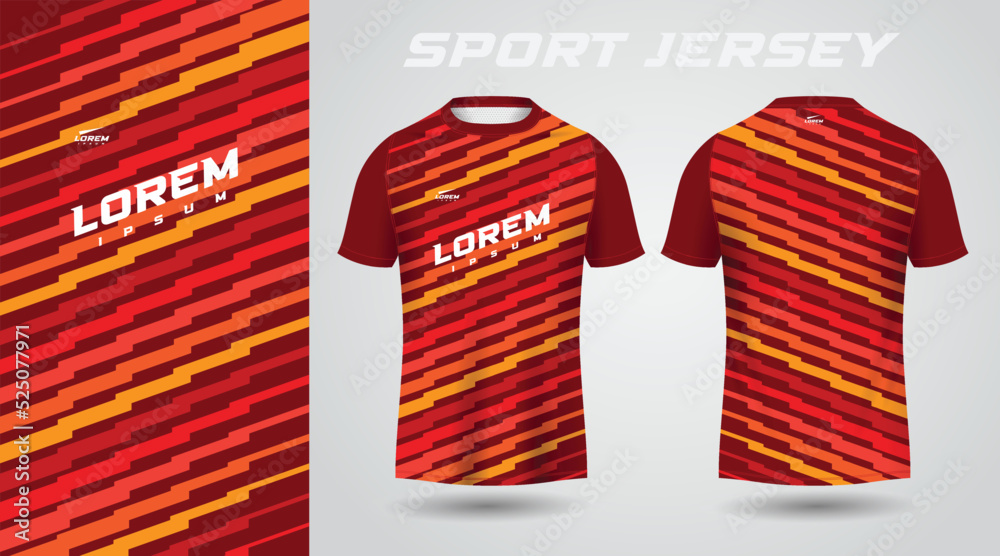 red t-shirt sport jersey design red t-shirt sport jersey design