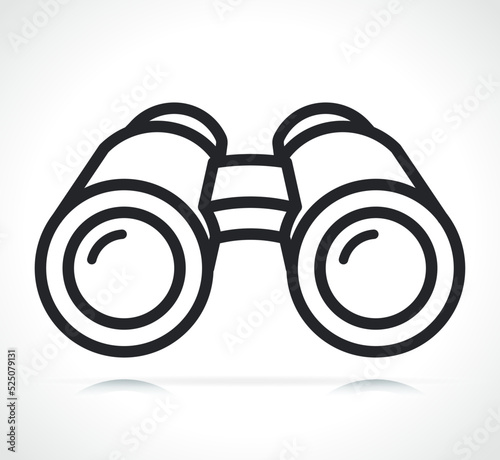 binoculars thin line icon isolated