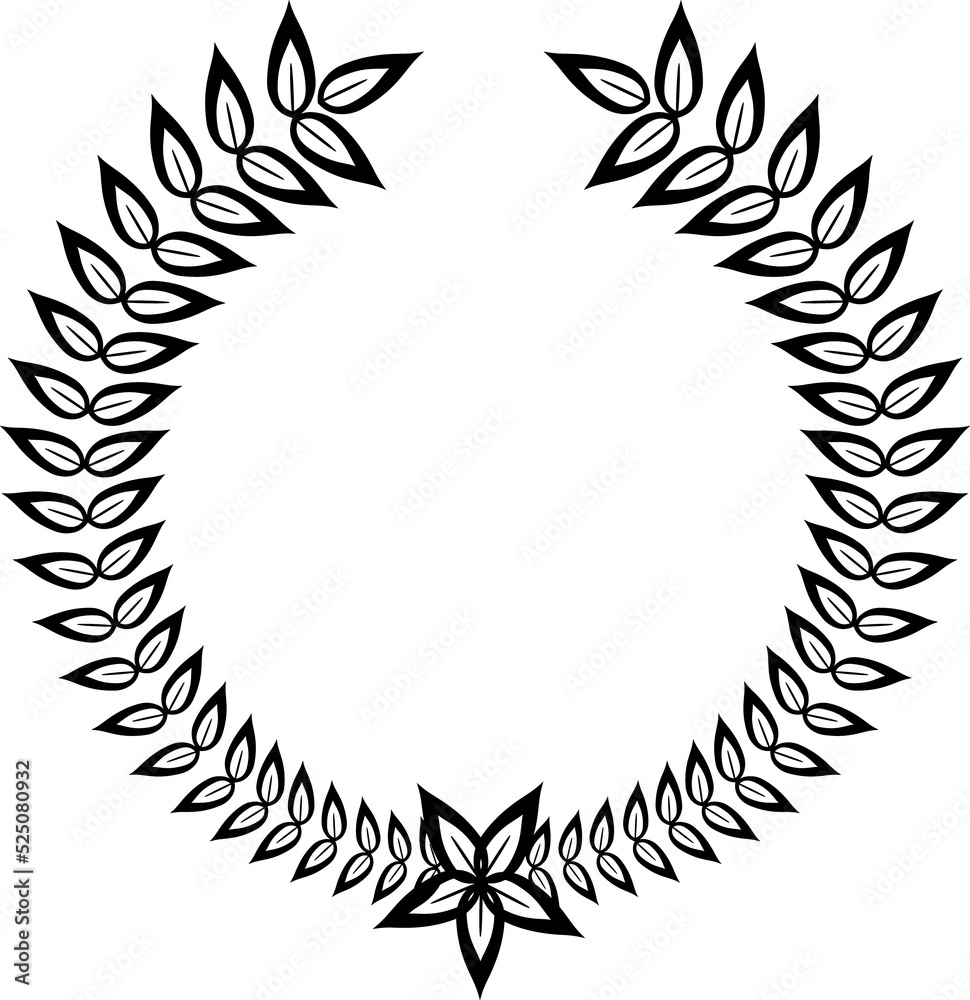 Victory symbol, isolated laurel wreath Victory symbol, isolated laurel wreath