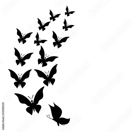 Silhouette Butterfly Vector Design