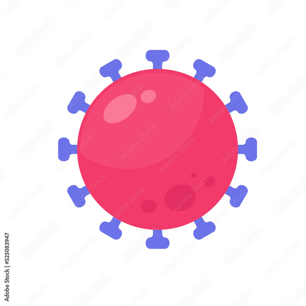 Covid-19 icon Viruses that are spread through coughing or sneezing Simple flat design Covid-19 icon Viruses that are spread through coughing or sneezing Simple flat design