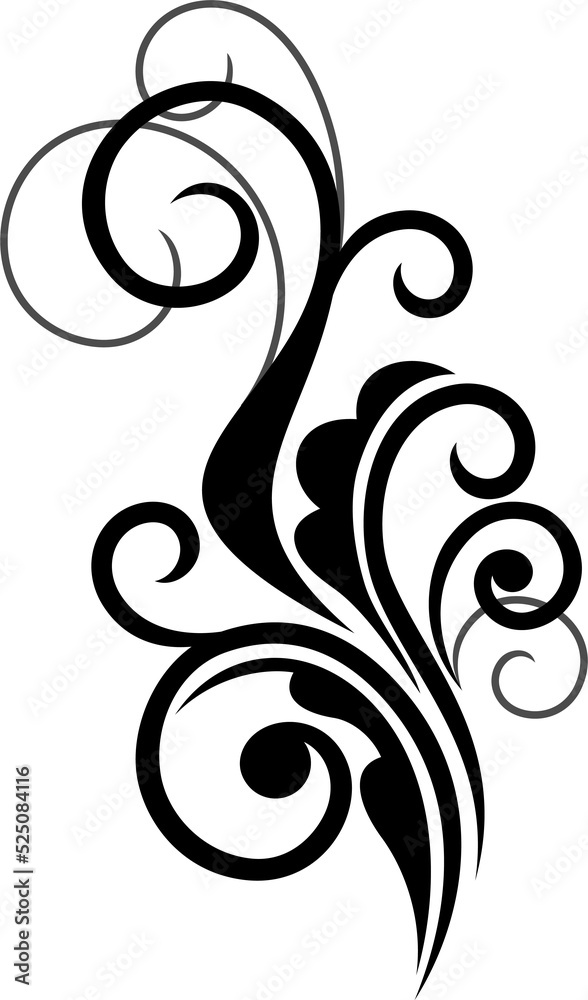 Flourish embellishment vector floral element Flourish embellishment vector floral element