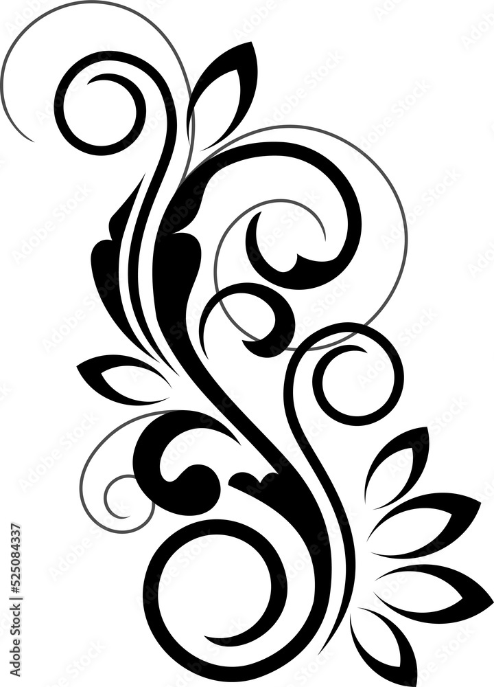 Flourish embellishment vector floral element Flourish embellishment vector floral element