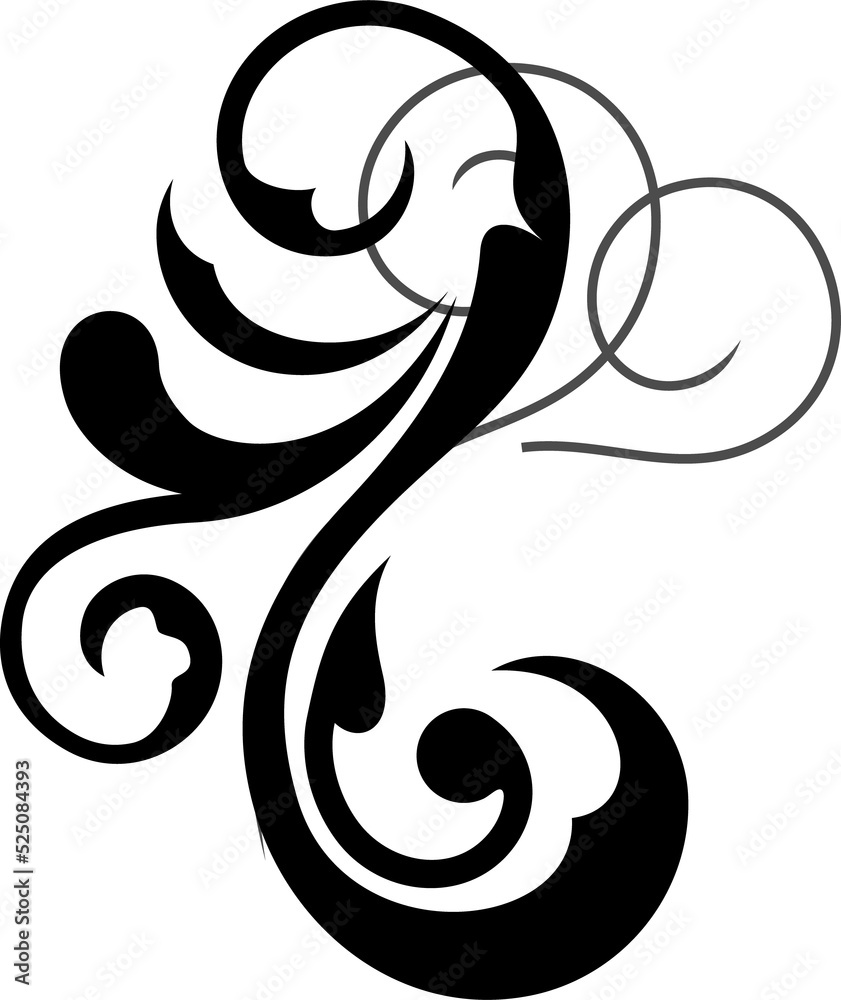 Flourish embellishment vector floral element Flourish embellishment vector floral element