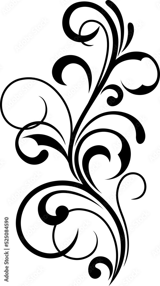 Flourish embellishment vector floral element Flourish embellishment vector floral element