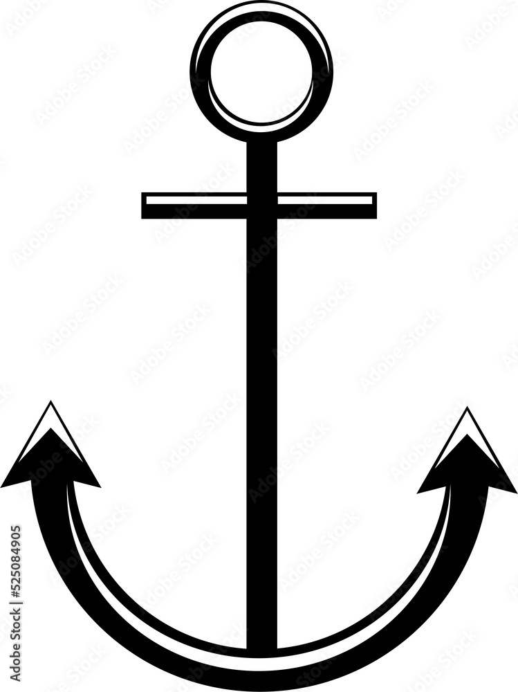 Anchor with chain isolated sailing equipment Anchor with chain isolated sailing equipment