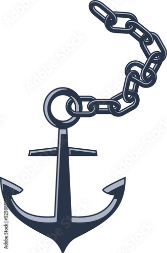 Nautical symbol isolated ship anchor photo