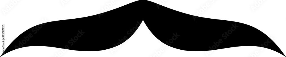 Black retro mustaches or moustaches isolated