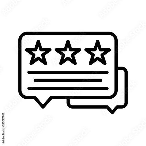 Feedback icon black outline vector