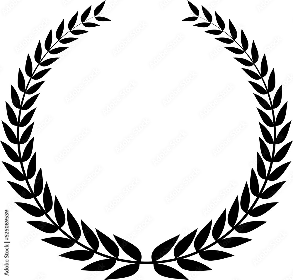 Victory symbol, isolated laurel wreath Stock Illustration | Adobe Stock