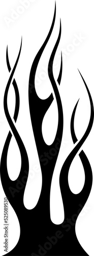 Fotografia Fire flames silhouette vector illustration
