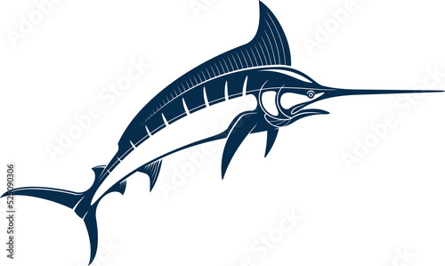 Foto Broadbills fish swordlike snout isolated swordfish