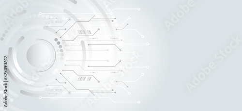 Hi-tech communication illustration on a grey background. 5G high-speed information transmission technology. The global wireless standard concept.